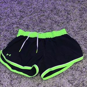 Neon green sporty shorts